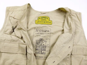 C752 CAMEL TROPHY Adventure vintage safari waistcoat fits XL, excellent minus! - Picture 1 of 8