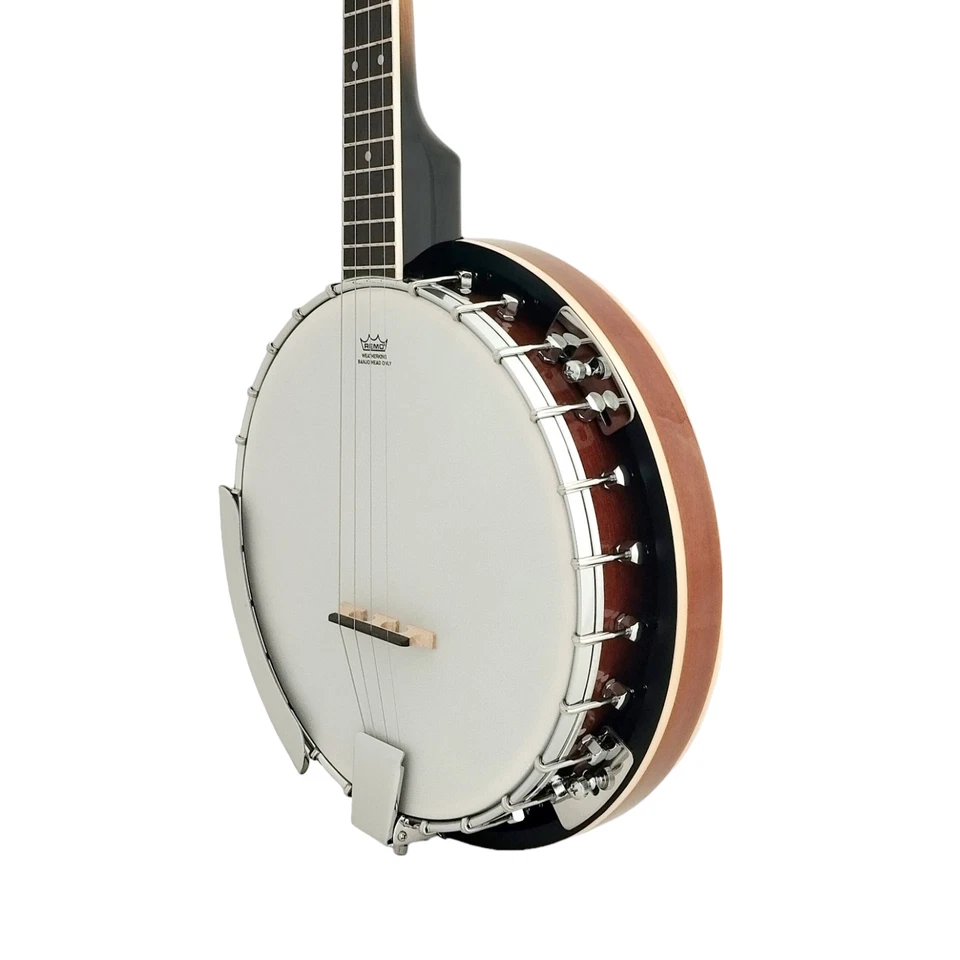 Caraya 4-String Mahogany Body Resonator Tenor Banjo with pickup  BJ004EQ2 - Image 1 of 4