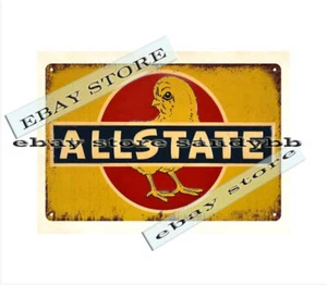 Allstate Hühnerfutterschild Metallblechblechschild Reproduktion Werbeschilder - Bild 1 von 4