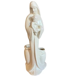 VTG Haeger USA Pottery Planter Madonna & Baby Ivory 11.5" Pottery Art Beautiful - Picture 1 of 9