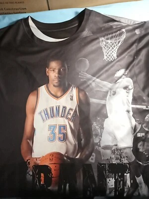 Vintage Kevin Durant Oklahoma City Thunder NBA Basketball Brown T-Shirt Sz XL - Image 1 of 2