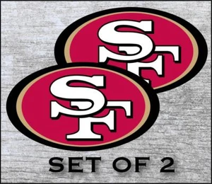 San Francisco 49ers Sticker Decal Vinyl SET OF 2 Cornhole Truck Car - Picture 1 of 1