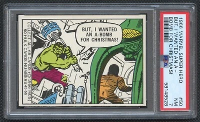 Donruss Marvel Hulk Rookie #50 1966 PSA 7 Pop 17 Foto 1 de 3