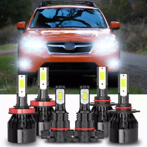For Subaru XV Crosstrek 2013-2014 Combo 6x LED Headlight Hi Low Fog Light Bulbs - Picture 1 of 15