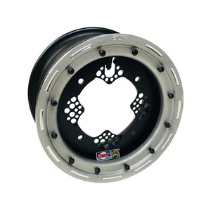 DWT ROK'N LOK 2 Front Silver Beadlock Rim Wheel 10" 10x5 4+1 4/156 Outlaw 525 - Picture 1 of 3