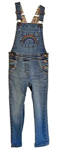Mini Boden rainbow denim overalls size 5-6 - Picture 1 of 6