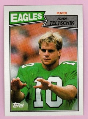 1987 Topps Football #300 John Teltschik Philadelphia Eagles Punter - Image 1 of 2