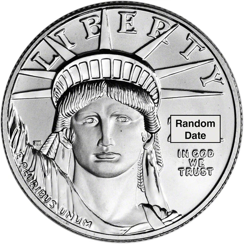 American Platinum Eagle (1/2 oz) $50 - BU - Random Date Cover