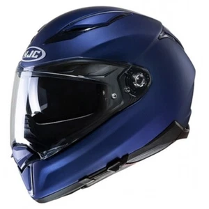Full Face Fiber Helmet Motorcycle Hjc F70 Flat Metallic Matte Blue - Picture 1 of 2
