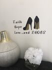 Faith Hope Love Shoes Word Quote Wall Decal Car Decal Sticker Free Shipping Sale