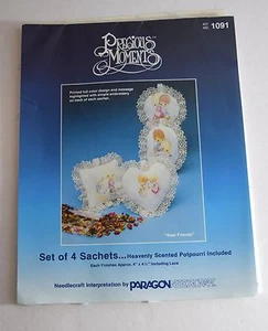 PRECIOUS MOMENTS Sachets Decoration Craft kit Number 1091 Set of 4 - Picture 1 of 2