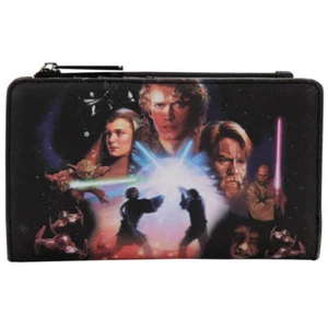 Star Wars Prequel Trilogy Highly Collectible Faux Leather Flap Purse (15x09cm) - Imagen 1 de 1