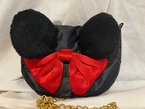 Minnie Mouse Mädchen Handtasche Disney rot Schleife gold Kette Crossbody Reißverschluss - Bild 1 von 7