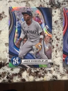2024 BOWMAN'S BEST REFRACTOR CARD NEW YORK YANKEES JAZZ CHISHOLM JR #36 - Picture 1 of 1