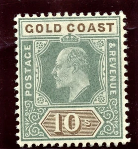 Gold Coast 1902 KEVII 10s green & brown superb MNH. SG 47. Sc 47. - Picture 1 of 2