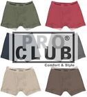 2 Pack PRO CLUB Mens Comfort Boxer Brief Underwear S to 3XL 
