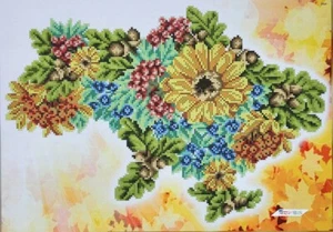 Ukraine Bead Embroidery Scheme on Canvas DIY Stamped Printed Pattern a672 - Picture 1 of 11