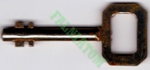 Llave esqueleto barril macizo doble cara vintage - aproximadamente 2" de largo - Imagen 1 de 1