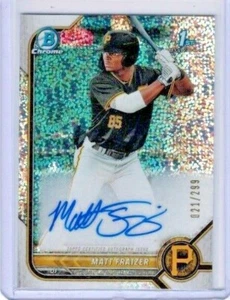 2022 Bowman Chrome Matt Fraizer Speckle Refractor Prospect Auto #'d 021/299 - Picture 1 of 1