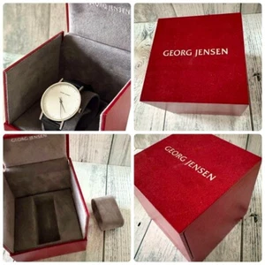 Reloj Georg Jensen Coppel Blanco x Plateado Con Caja - Imagen 1 de 5