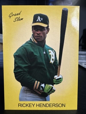 1990 Grand Slam Baseball - RICKEY HENDERSON - Oakland (A's) Athletics HOF (BCL) - Image 1 of 4