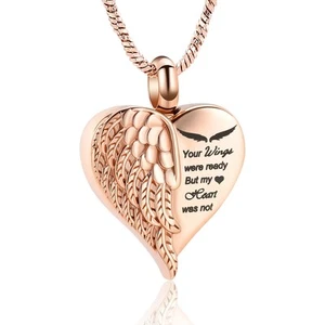 Love Heart Urn Necklace for Ashes Keepsake Memorial Cremation Jewelry Stainle... - Picture 1 of 7