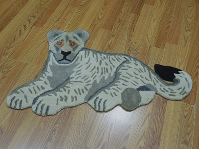 Tibetan Tiger(Lion) Rug Shape Handmade Kids Boho Rug Aesthetic Rug 2x3 - Image 1 of 4