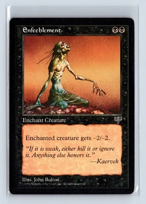 (4x) ENFEEBLEMENT – MTG Magic the Gathering Card – Mirage – Common - Image 1 of 4