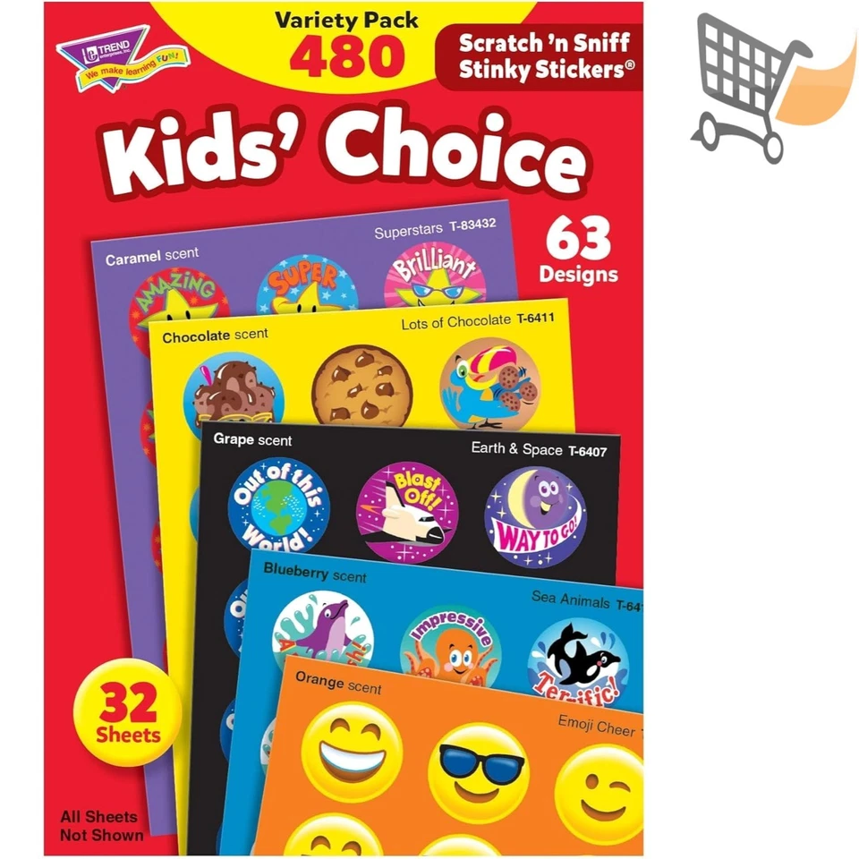 TREND ENTERPRISES INC. T83901 Stinky Stickers Variety Pack Sweet (t83901)