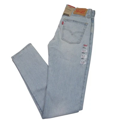 Pantalones de mezclilla ajustados 28 X 34 azul lavado claro algodón elástico Levis 510 nuevos con etiquetas Foto 1 de 4