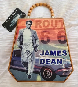 Nostalgische James Dean Route 66 verzierte Handtasche Neu mit Etikett - Bild 1 von 13