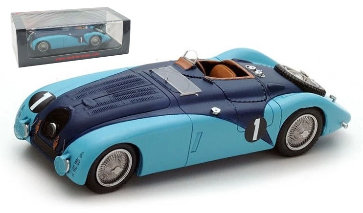 Spark S2736 Bugatti Type 57G Tank #1 'Roger Labric' Le Mans 1937 - 1/43 Scale - Image 1 of 4