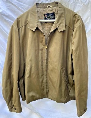 Vintage Sears Oakbrook Sportswear Sherpa Lined Harrington Jacket (Large/44 Reg) - Image 1 of 4