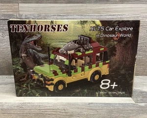 Tenhorses Jurassic Car Building Set Dinosaur World Off-Road Vehicle Brick Toys - Picture 1 of 3