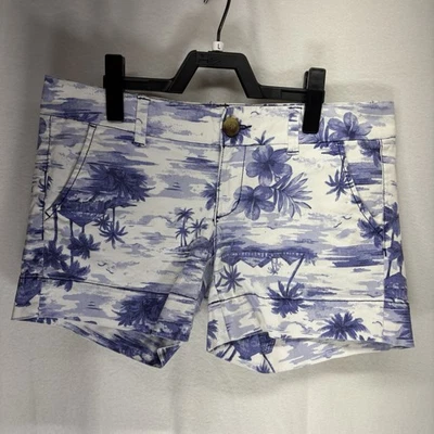 Pantalones Cortos Chinos American Eagle Elastizados Para Mujer Tropical Playa Palmera Talla 4 Verano Foto 1 de 4