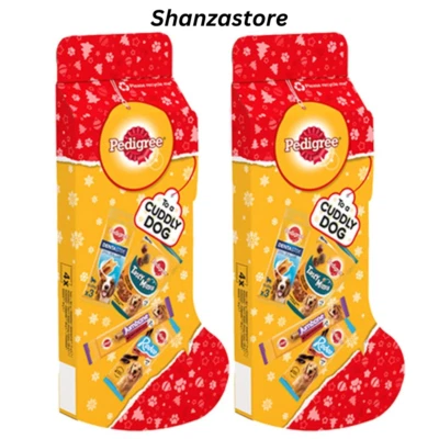 PEDIGREE Christmas Stocking Gift Adult Dog Treats Mixed 367g (2 X Stockings)