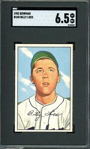 BILLY LOES ~ 1952 Bowman Baseball Card #240 ~ Graded SGC 6.5 EX-NM+