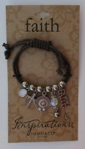 P3 Glaube Kreuz Perle zum Binden verstellbar ARMBAND Charm Bead Inspirierend Schmuck - Bild 1 von 8