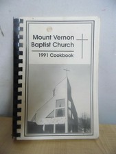 Antigo Livro De Receitas Encadernação em espiral Mount Vernon Igreja Batista