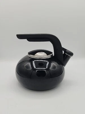 KitchenAid  Whistling Teapot Kettle Stainless Steel Enamel 2 Quart Black - image 1 of 4