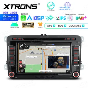 7" Android 13 Octa Core Car Play Stereo Radio GPS DVD 4G LTE For VW Skoda Seat - Picture 1 of 20