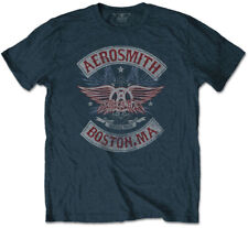 Aerosmith Boston Pride Denim Blue T-Shirt NEW OFFICIAL