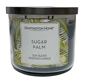 Huntington Home - Sugar Palm Scent 14 oz 3-Wick SOY BLEND Candle New Tags - Picture 1 of 12