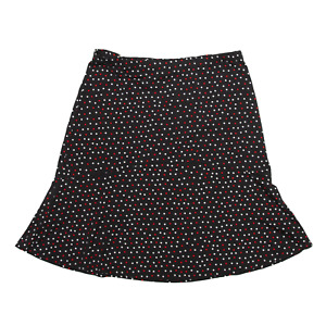 BAGGINNI Short Flare Skirt Black Spotted Womens L