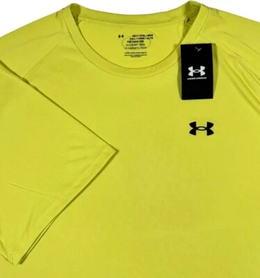 NUEVO CON ETIQUETAS Under Armour Polo Golf Camiseta 3XLT Amarillo Lima Ligero V2 Foto 1 de 4