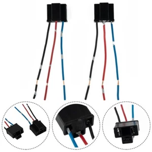 2 X H4 3-Pin Headlight Replacement-Repair Bulb Holder Connector-Plug Wire Socket - Picture 1 of 12