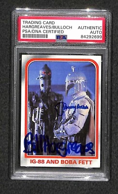 Jeremy Bulloch "BOBA FETT & IG-88" 1980 Topps STAR WARS Signed Rookie Card PSA - Image 1 of 2