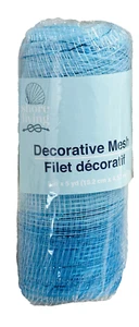 Shore Living Decorative Mesh 6i Inch X 5 Yards-Blue-NEW-SHIPS N 24 HOURS - Picture 1 of 4