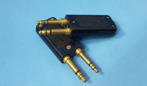 1 pieza - Conector de teléfono enchufe doble, 415, 3 conductores, 2 dedos, terminal de tornillo - Imagen 1 de 4