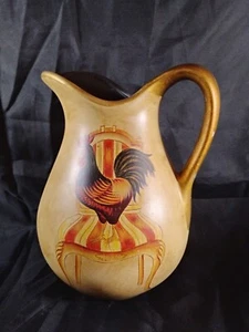 1990's Home Brand Ceramic Rooster Pitcher - 8" Tall. 55D - Picture 1 of 6